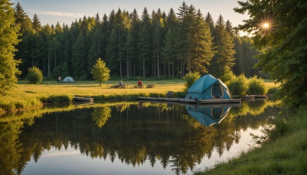 Camping avec étang de pêche en maine-et-loire